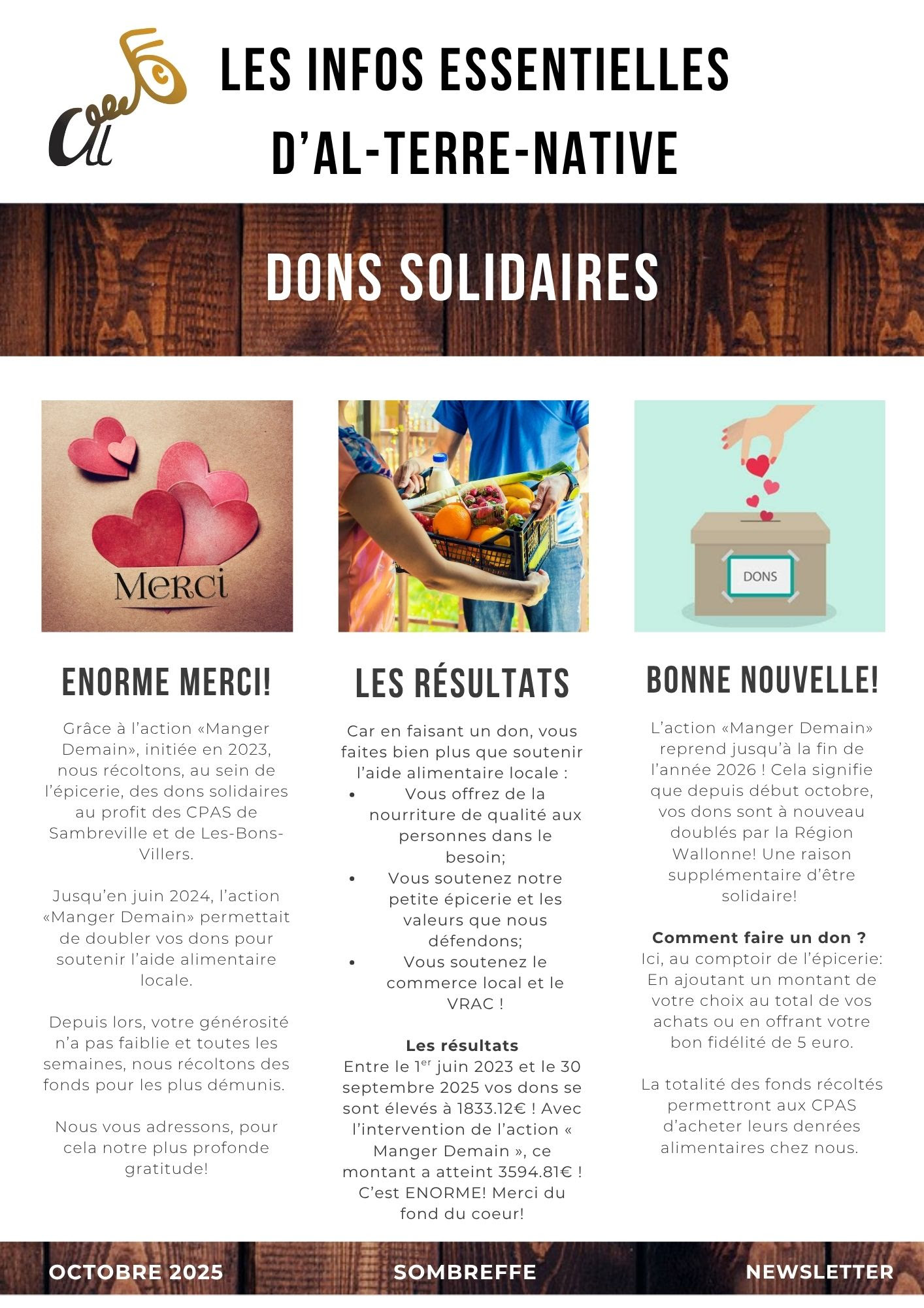 Newslettre octobre 1